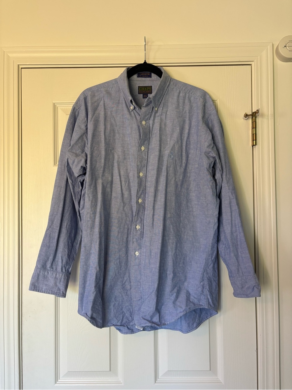 Ralph Lauren Chaps Blue Oxford Cloth Button-Down Dress Shirt